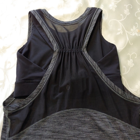 Lululemon Work The Circuit Tank Heathered Black Gray Size 6 - Picture 7 of 11
